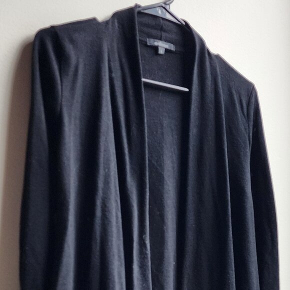 Ambiance Black Angled Open Cardigan Size Large - Picture 3 of 16